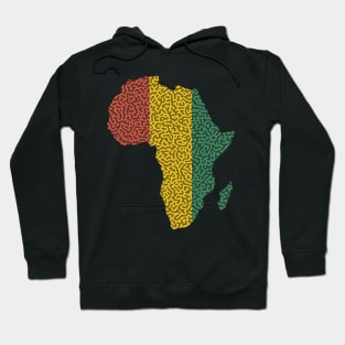 Africa Map Turing Pattern (Rasta Colours) Hoodie